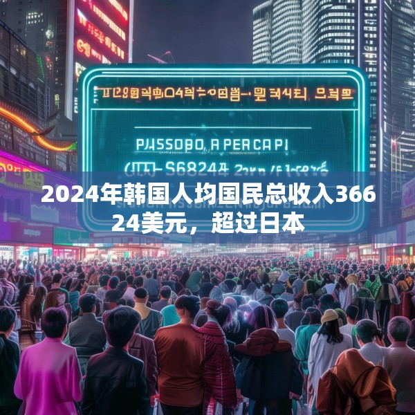 2024年韩国人均国民总收入36624美元，超过日本