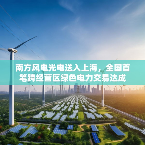 南方风电光电送入上海，全国首笔跨经营区绿色电力交易达成