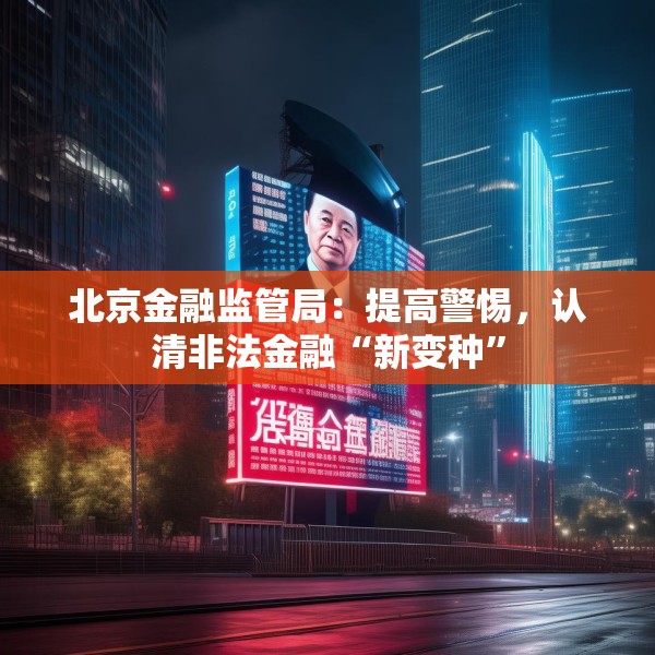 北京金融监管局：提高警惕，认清非法金融“新变种”