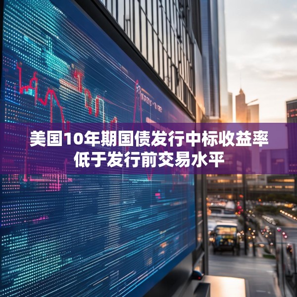 美国10年期国债发行中标收益率低于发行前交易水平