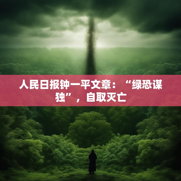 人民日报钟一平文章：“绿恐谋独”，自取灭亡