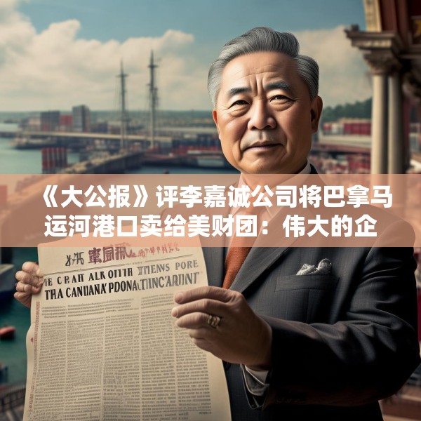 《大公报》评李嘉诚公司将巴拿马运河港口卖给美财团：伟大的企业家都是铮铮爱国者
