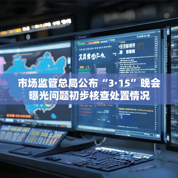 市场监管总局公布“3·15”晚会曝光问题初步核查处置情况