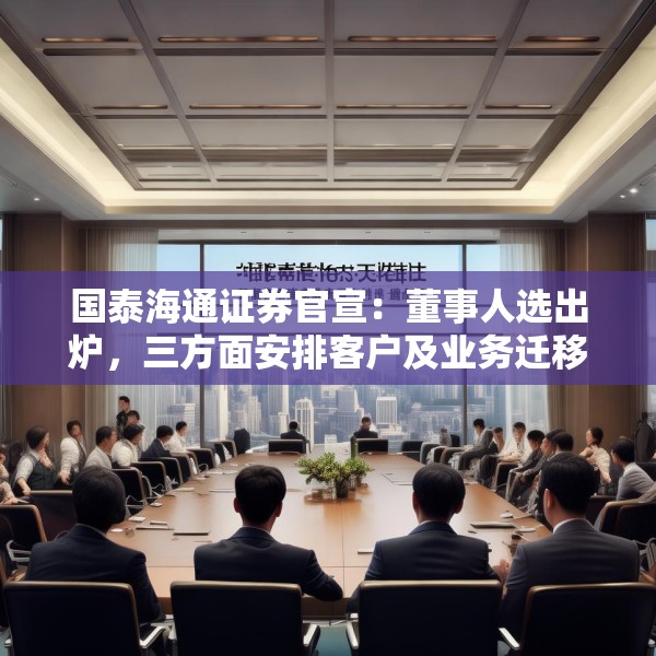 国泰海通证券官宣：董事人选出炉，三方面安排客户及业务迁移