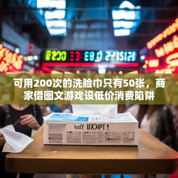 可用200次的洗脸巾只有50张，商家借图文游戏设低价消费陷阱