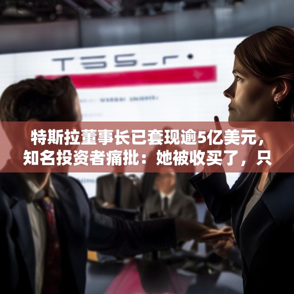 特斯拉董事长已套现逾5亿美元，知名投资者痛批：她被收买了，只代表马斯克