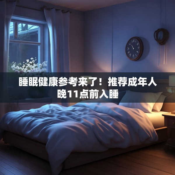 睡眠健康参考来了！推荐成年人晚11点前入睡