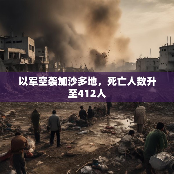 以军空袭加沙多地，死亡人数升至412人