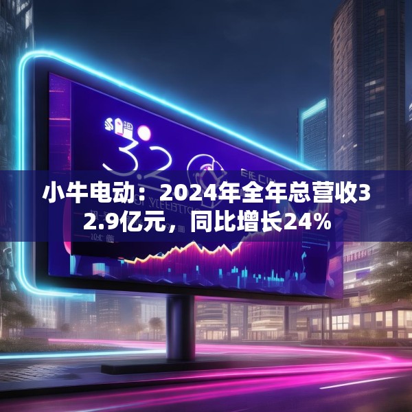 小牛电动：2024年全年总营收32.9亿元，同比增长24%