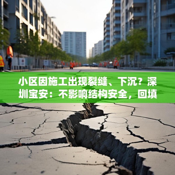 小区因施工出现裂缝、下沉？深圳宝安：不影响结构安全，回填后统一修复