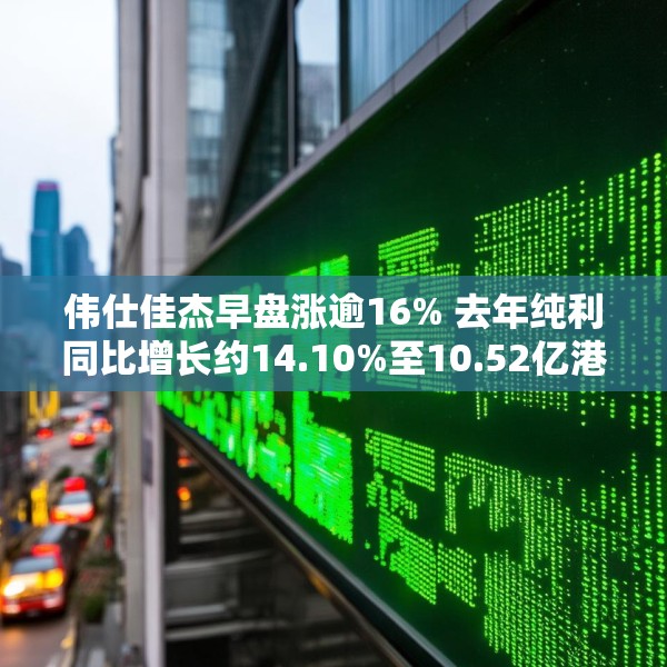 伟仕佳杰早盘涨逾16% 去年纯利同比增长约14.10%至10.52亿港元