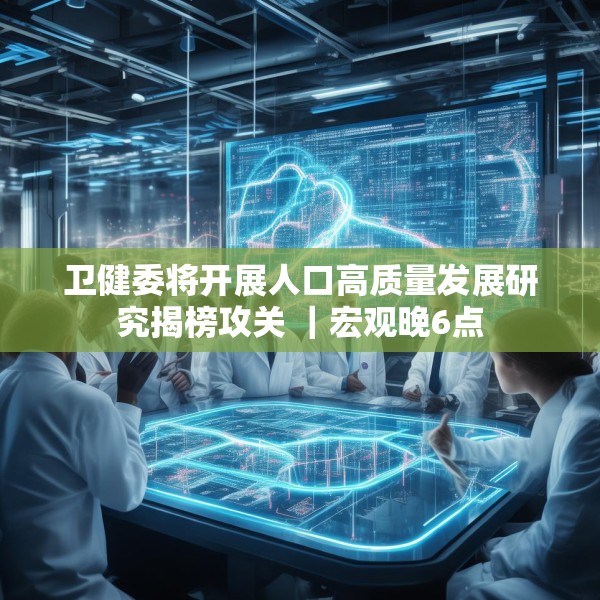 卫健委将开展人口高质量发展研究揭榜攻关 ｜宏观晚6点