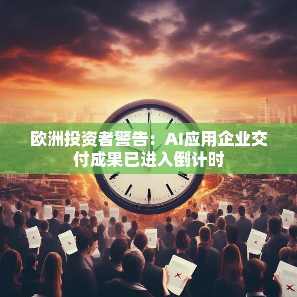 欧洲投资者警告：AI应用企业交付成果已进入倒计时
