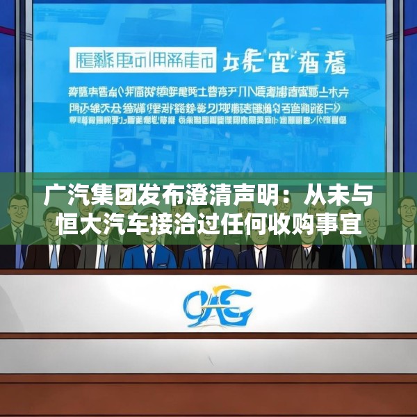 广汽集团发布澄清声明：从未与恒大汽车接洽过任何收购事宜