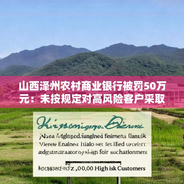 山西泽州农村商业银行被罚50万元：未按规定对高风险客户采取强化识别措施