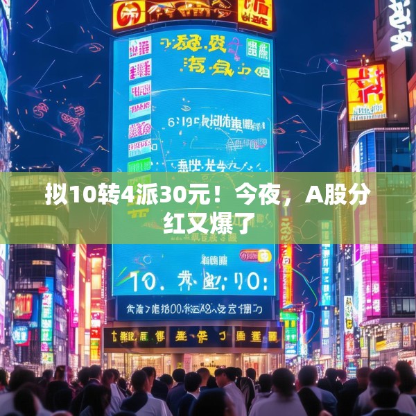 拟10转4派30元！今夜，A股分红又爆了