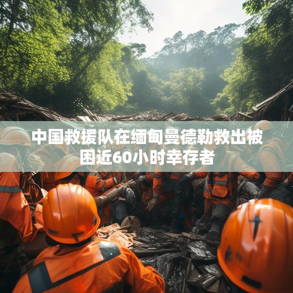 中国救援队在缅甸曼德勒救出被困近60小时幸存者