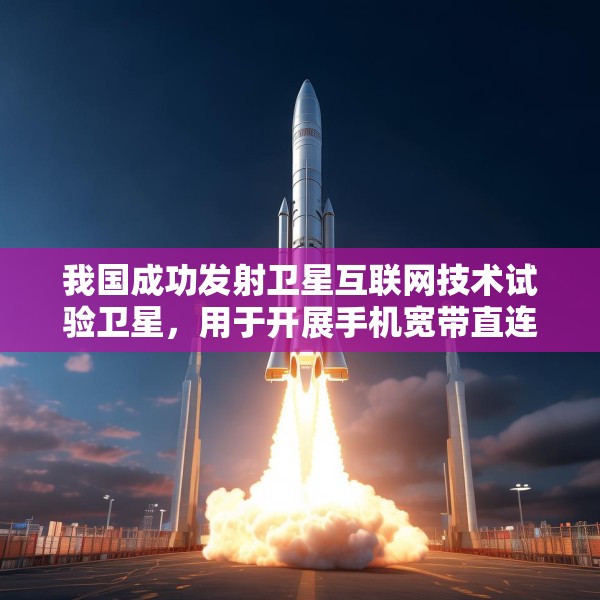 我国成功发射卫星互联网技术试验卫星，用于开展手机宽带直连卫星等