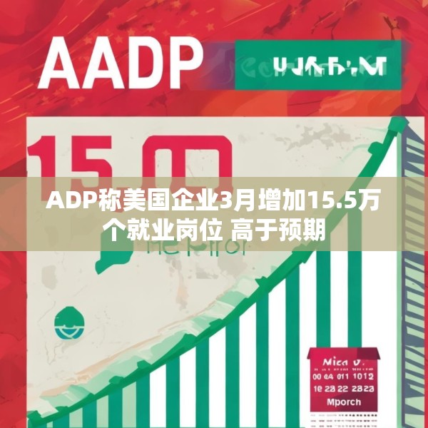 ADP称美国企业3月增加15.5万个就业岗位 高于预期