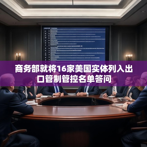 商务部就将16家美国实体列入出口管制管控名单答问