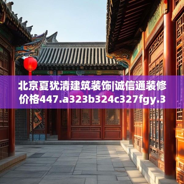北京夏犹清建筑装饰|诚信通装修价格447.a323b324c327fgy.334fhsg