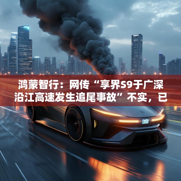 鸿蒙智行：网传“享界S9于广深沿江高速发生追尾事故”不实，已报警