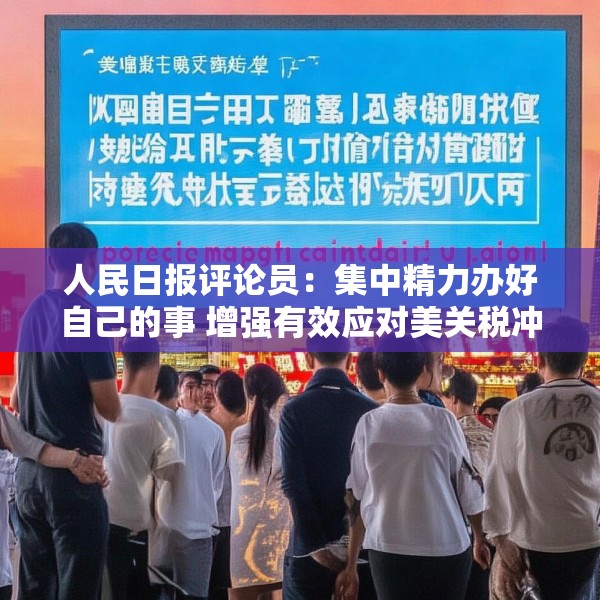 人民日报评论员：集中精力办好自己的事 增强有效应对美关税冲击的信心