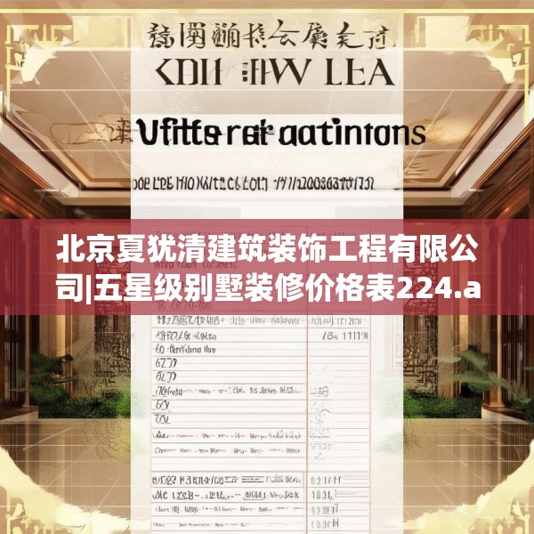 北京夏犹清建筑装饰工程有限公司|五星级别墅装修价格表224.a100b101c104fgy.111wew