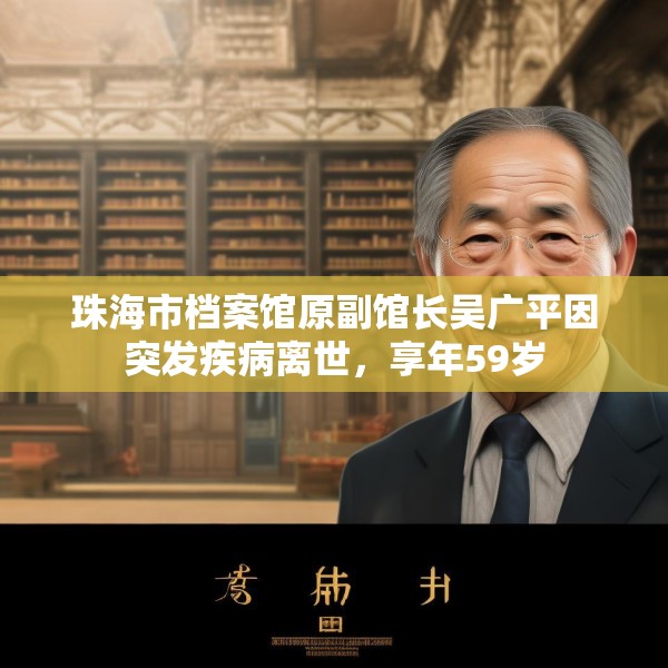 珠海市档案馆原副馆长吴广平因突发疾病离世，享年59岁