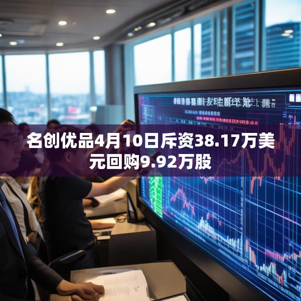 名创优品4月10日斥资38.17万美元回购9.92万股