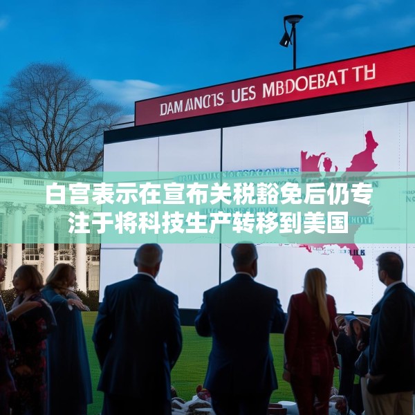 白宫表示在宣布关税豁免后仍专注于将科技生产转移到美国