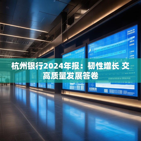 杭州银行2024年报：韧性增长 交高质量发展答卷