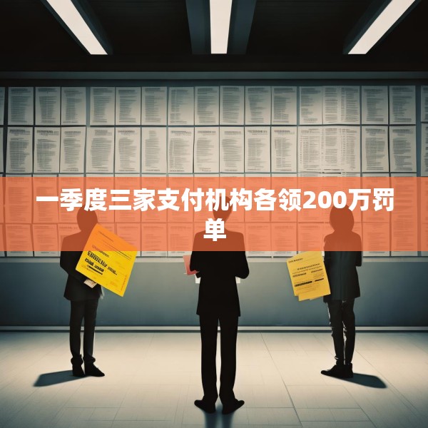一季度三家支付机构各领200万罚单