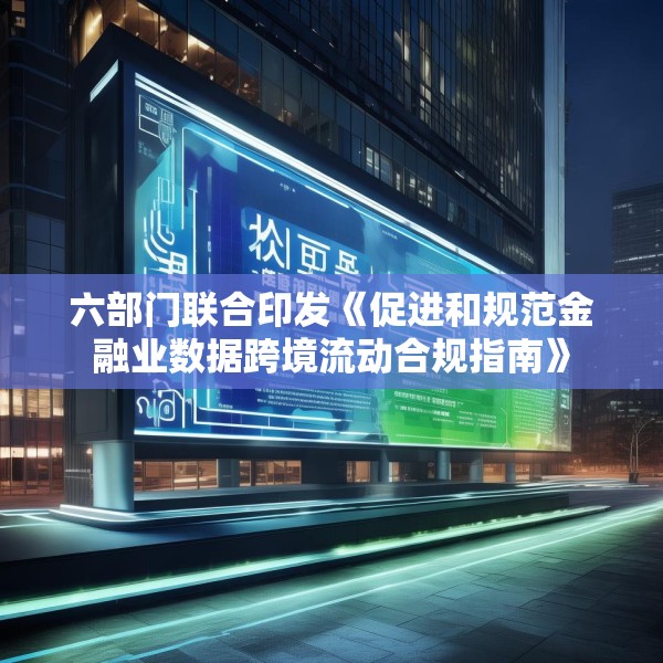 六部门联合印发《促进和规范金融业数据跨境流动合规指南》