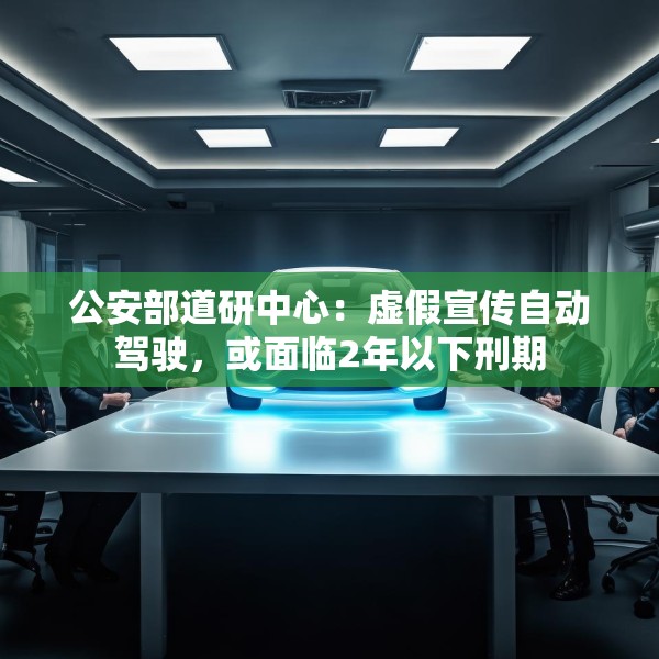 公安部道研中心：虚假宣传自动驾驶，或面临2年以下刑期