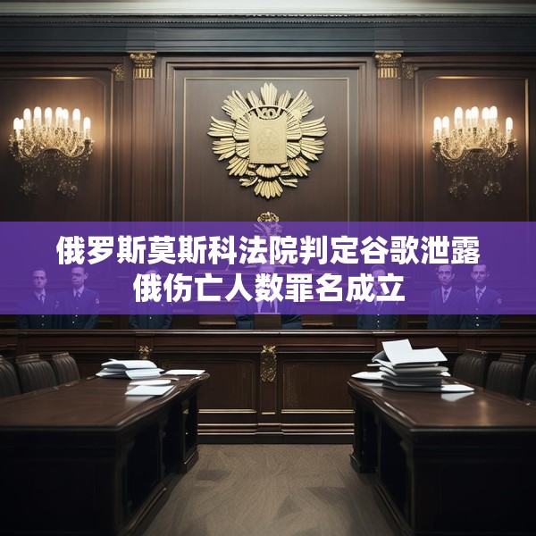 俄罗斯莫斯科法院判定谷歌泄露俄伤亡人数罪名成立