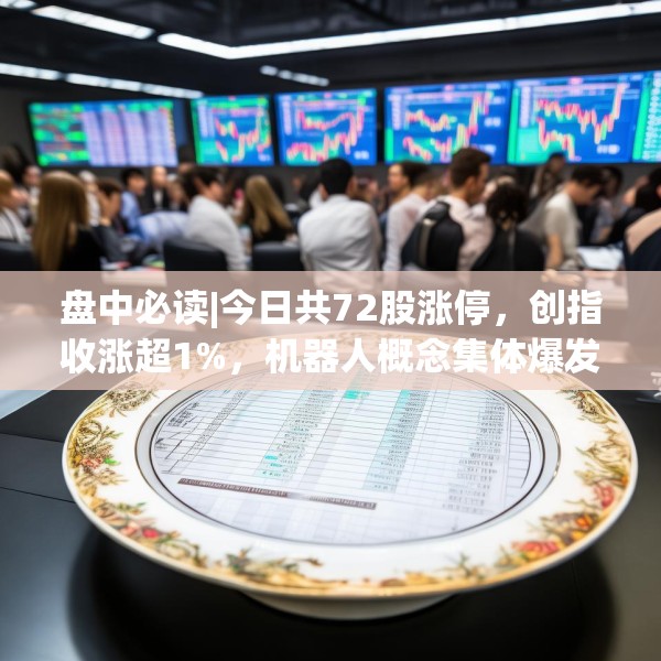 盘中必读|今日共72股涨停，创指收涨超1%，机器人概念集体爆发