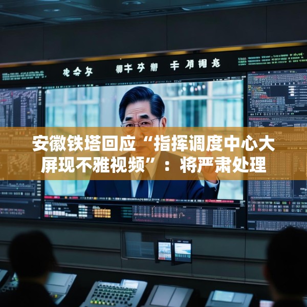 安徽铁塔回应“指挥调度中心大屏现不雅视频”：将严肃处理