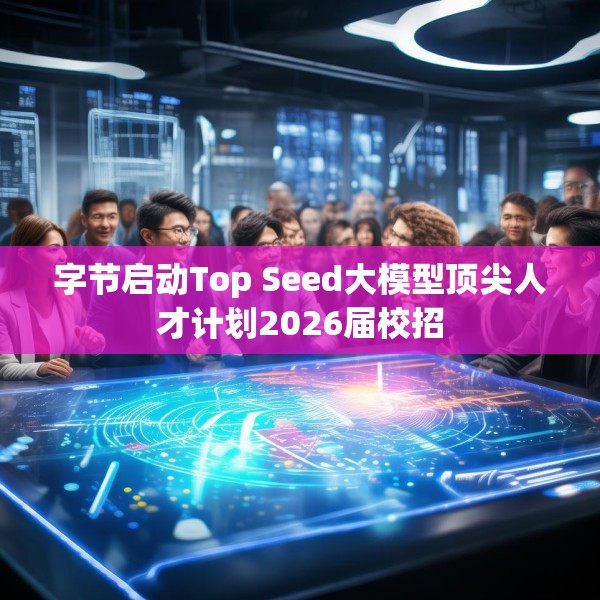 字节启动Top Seed大模型顶尖人才计划2026届校招