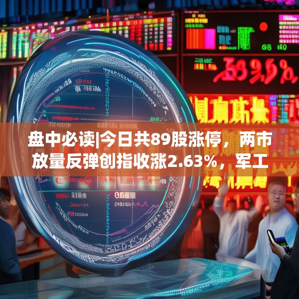 盘中必读|今日共89股涨停，两市放量反弹创指收涨2.63%，军工概念集体爆发