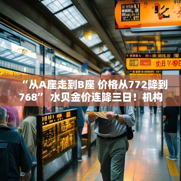 “从A座走到B座 价格从772降到768” 水贝金价连降三日！机构调整预期