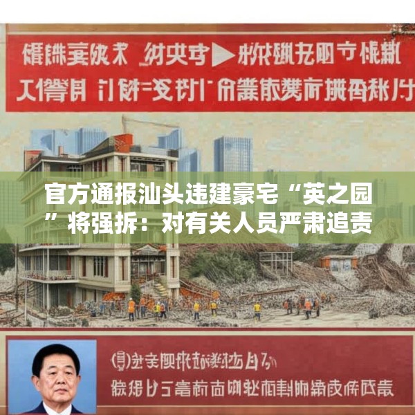 官方通报汕头违建豪宅“英之园”将强拆：对有关人员严肃追责问责