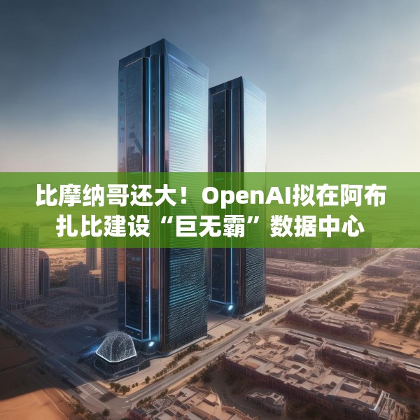 比摩纳哥还大！OpenAI拟在阿布扎比建设“巨无霸”数据中心