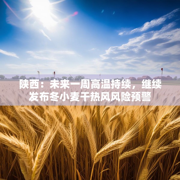 陕西：未来一周高温持续，继续发布冬小麦干热风风险预警