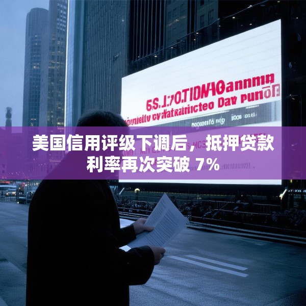 美国信用评级下调后，抵押贷款利率再次突破 7%
