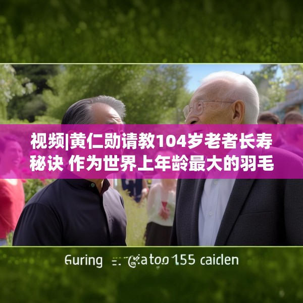 视频|黄仁勋请教104岁老者长寿秘诀 作为世界上年龄最大的羽毛球选手林友茂答道：多看美女