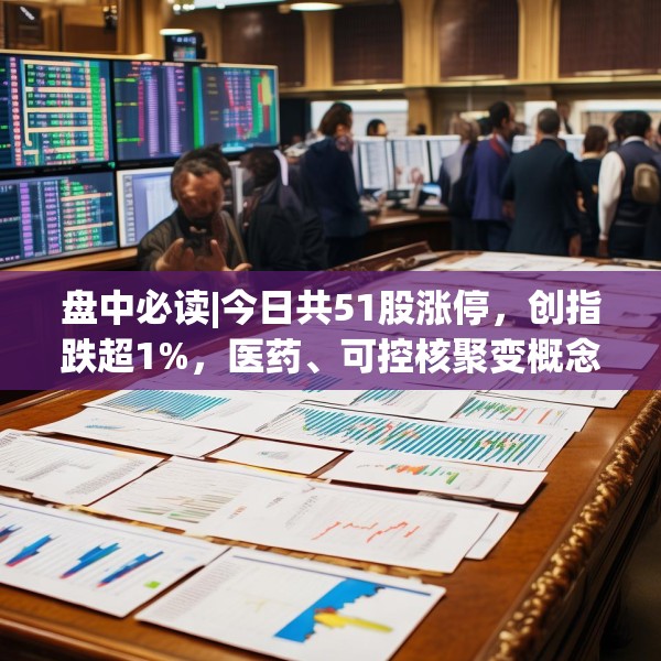 盘中必读|今日共51股涨停，创指跌超1%，医药、可控核聚变概念逆势走高