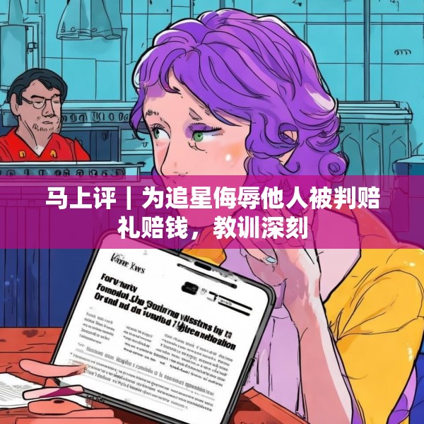 马上评｜为追星侮辱他人被判赔礼赔钱，教训深刻