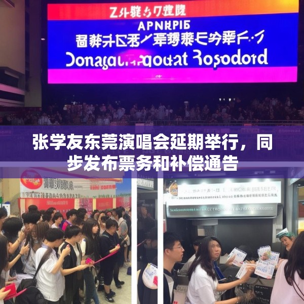 张学友东莞演唱会延期举行，同步发布票务和补偿通告