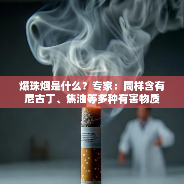 爆珠烟是什么？专家：同样含有尼古丁、焦油等多种有害物质